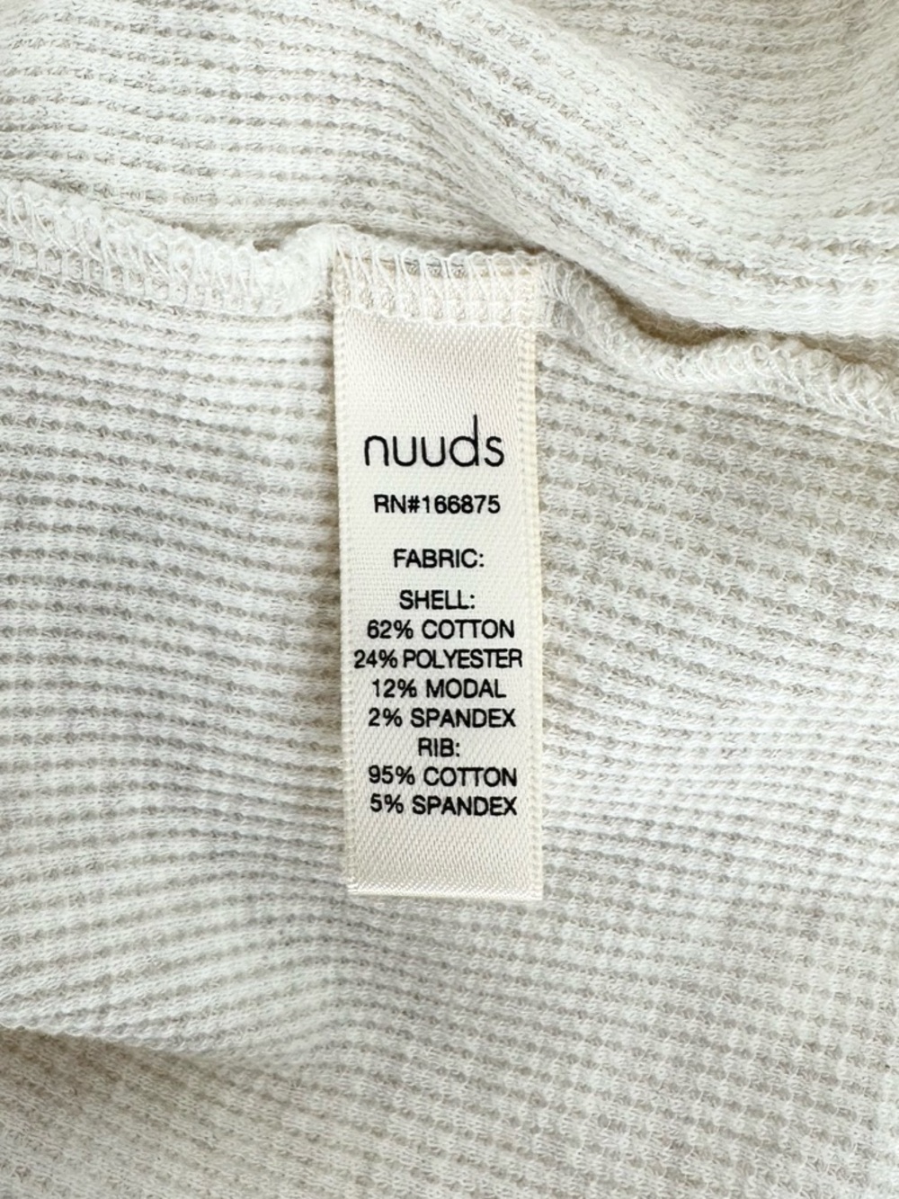 Nuuds Thermal Waffle Knit Matching Set Crop Long Sleeve - Picture 8 of 11